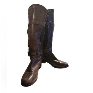 Cole Haan Women’s Brown Size 8.5B Whitley Air Buckled Leather Boots Tall Boho